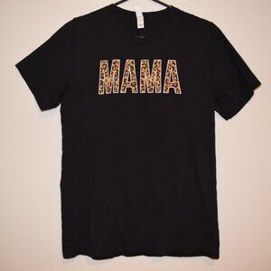 Cute Leopard Print MAMA Shirt - Large‎